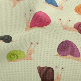 Colorful Snail Shells Athletic Mesh Flat Back