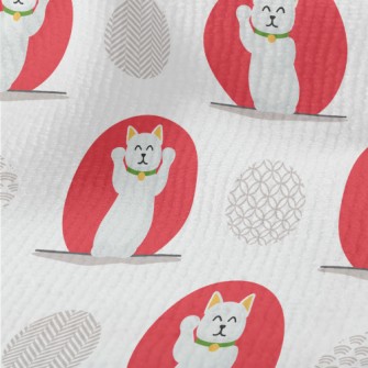 Red And White Lucky Cat Terry