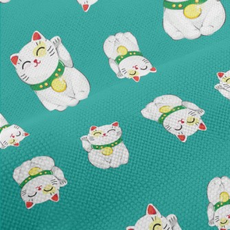 Smiling Lucky Cat Performance Linen