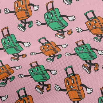Walking Face Suitcase Performance Linen