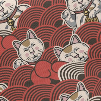 Serious Face Lucky Cat Twill