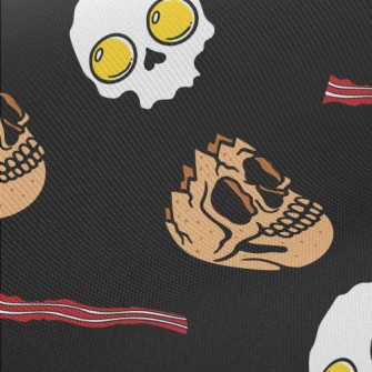 Skull Poached Egg Bacon Twill