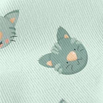 Playful Big Head Cat Standard Corduroy