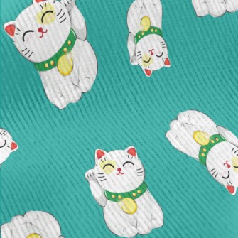 Smiling Lucky Cat Standard Corduroy
