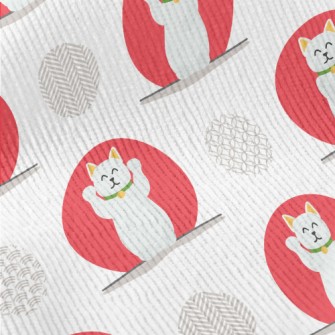 Red And White Lucky Cat Standard Corduroy
