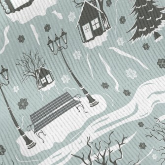 A Cozy Town In The Snow Standard Corduroy