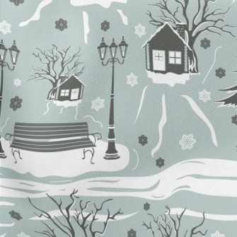 A Cozy Town In The Snow Stretch Ponte