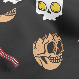 Skull Poached Egg Bacon Micro Fleece