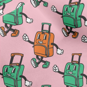 Walking Face Suitcase Micro Fleece