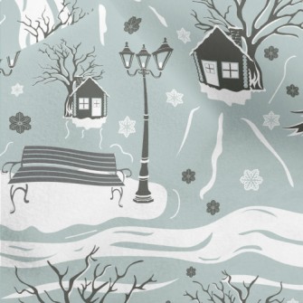 A Cozy Town In The Snow Micro Fleece