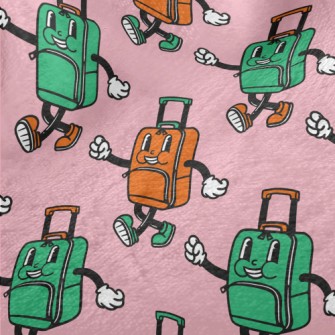 Walking Face Suitcase Minky