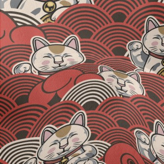 Serious Face Lucky Cat Lightweight Performance Linen