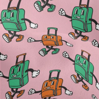 Walking Face Suitcase Lightweight Performance Linen