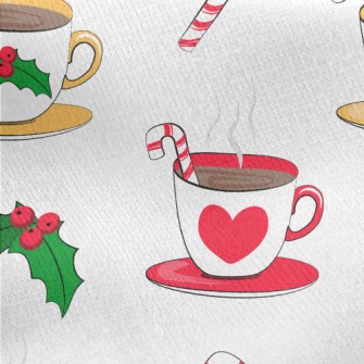 Christmas Decoration Coffee Jersey Backed Fleece