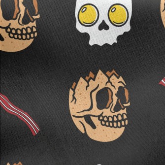 Skull Poached Egg Bacon Jersey Backed Fleece