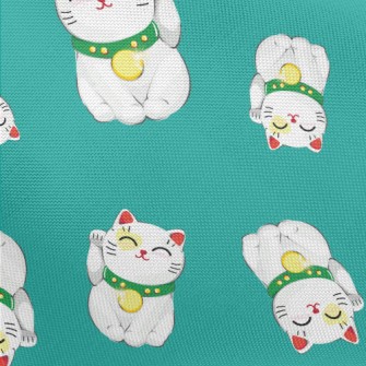 Smiling Lucky Cat Pongee