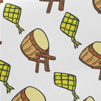 Taiko Drums And Kites Midweight Cotton Poplin