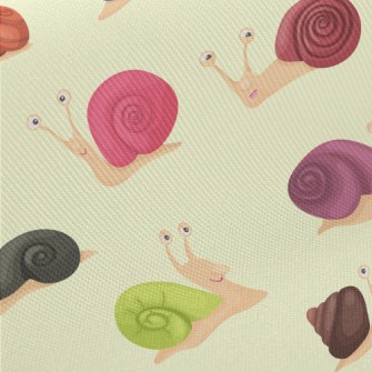Colorful Snail Shells Midweight Cotton Poplin
