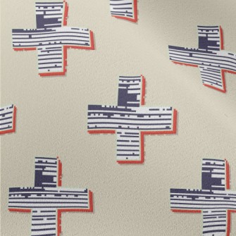 Retro Striped Cross Chiffon