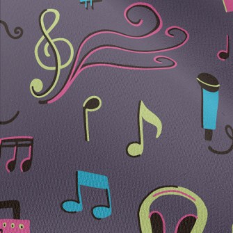 Retro And Charming Music Chiffon