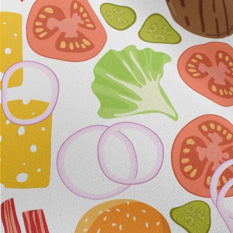 Sliced Burger Ingredients Chiffon