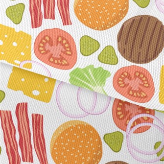 Sliced Burger Ingredients Waterproof Oxford
