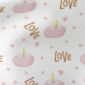 Love Round Candle Waterproof Canvas