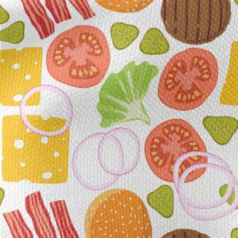 Sliced Burger Ingredients Waterproof Canvas