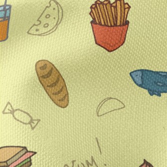 Delicious Seafood Meat Food Waterproof Canvas