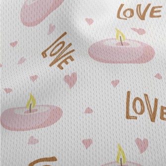 Love Round Candle Athletic Mesh Flat Back