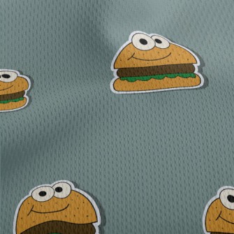 Big Eyes Burger Athletic Mesh Flat Back