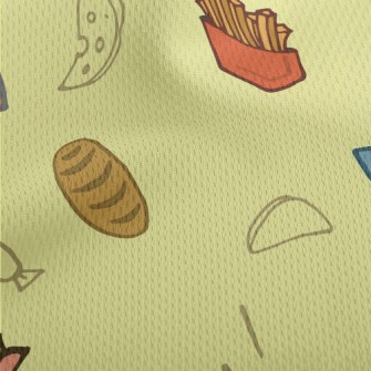 Delicious Seafood Meat Food Athletic Mesh Flat Back