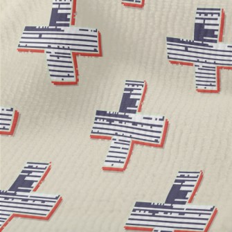 Retro Striped Cross Terry