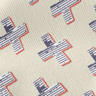 Retro Striped Cross Standard Corduroy