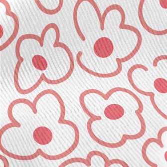 Large Line Flowers Standard Corduroy