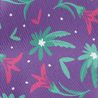 Small Flowers With Green Leave Standard Corduroy