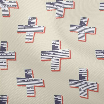 Retro Striped Cross Dobby