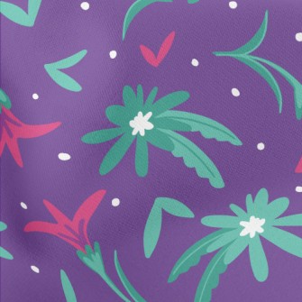 Small Flowers With Green Leave Stretch Ponte