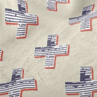 Retro Striped Cross Minky