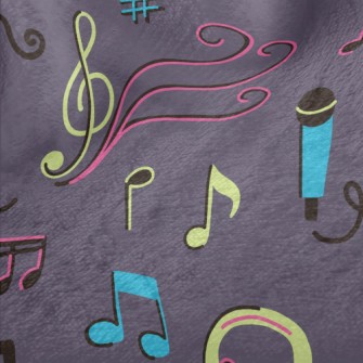 Retro And Charming Music Minky