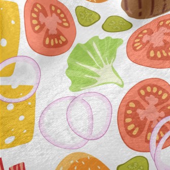 Sliced Burger Ingredients Minky