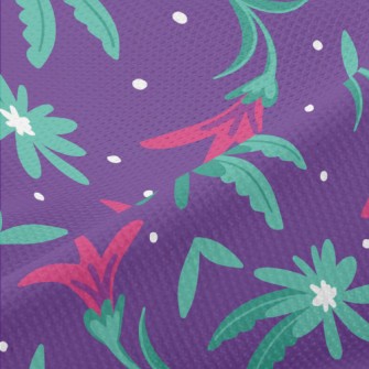 Small Flowers With Green Leave Piqué