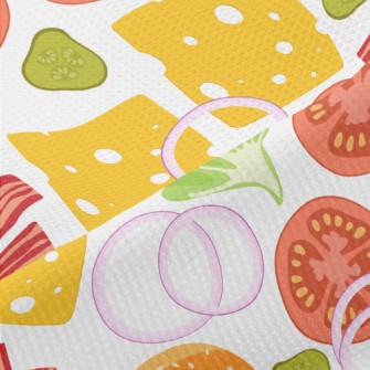 Sliced Burger Ingredients Piqué