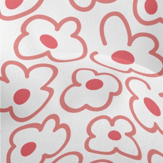 Large Line Flowers Lightweight Performance Linen