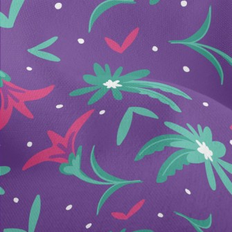 Small Flowers With Green Leave Lightweight Performance Linen