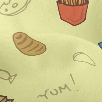 Delicious Seafood Meat Food Lightweight Performance Linen