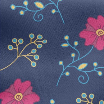 Flowers Blooming In The Dark N Jersey Backed Fleece
