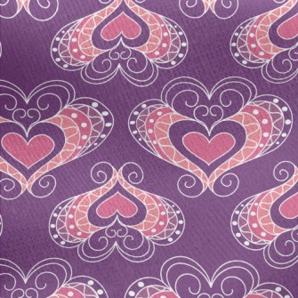 Splicing Tile Heart Jersey Backed Fleece