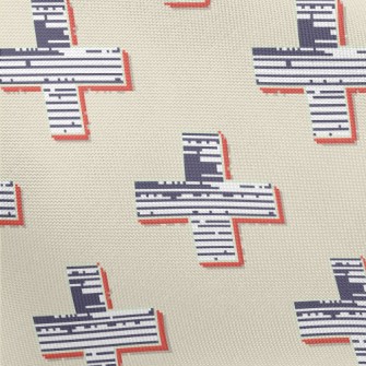 Retro Striped Cross Pongee