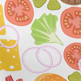 Sliced Burger Ingredients Pongee